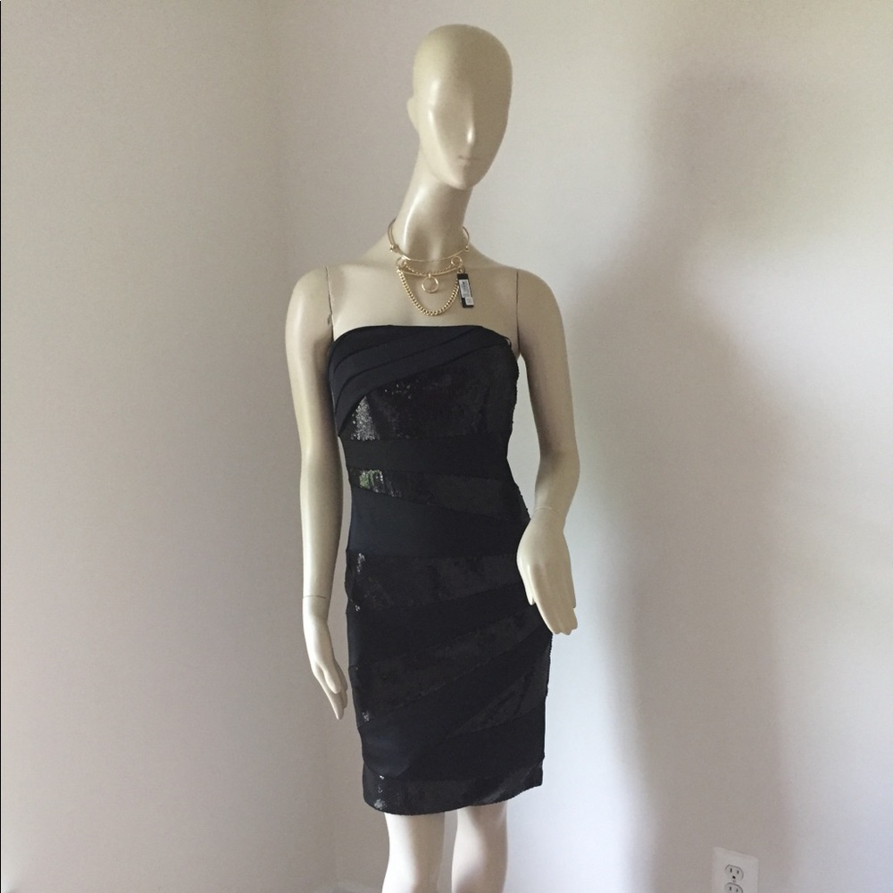 Strapless Sequin Dress
